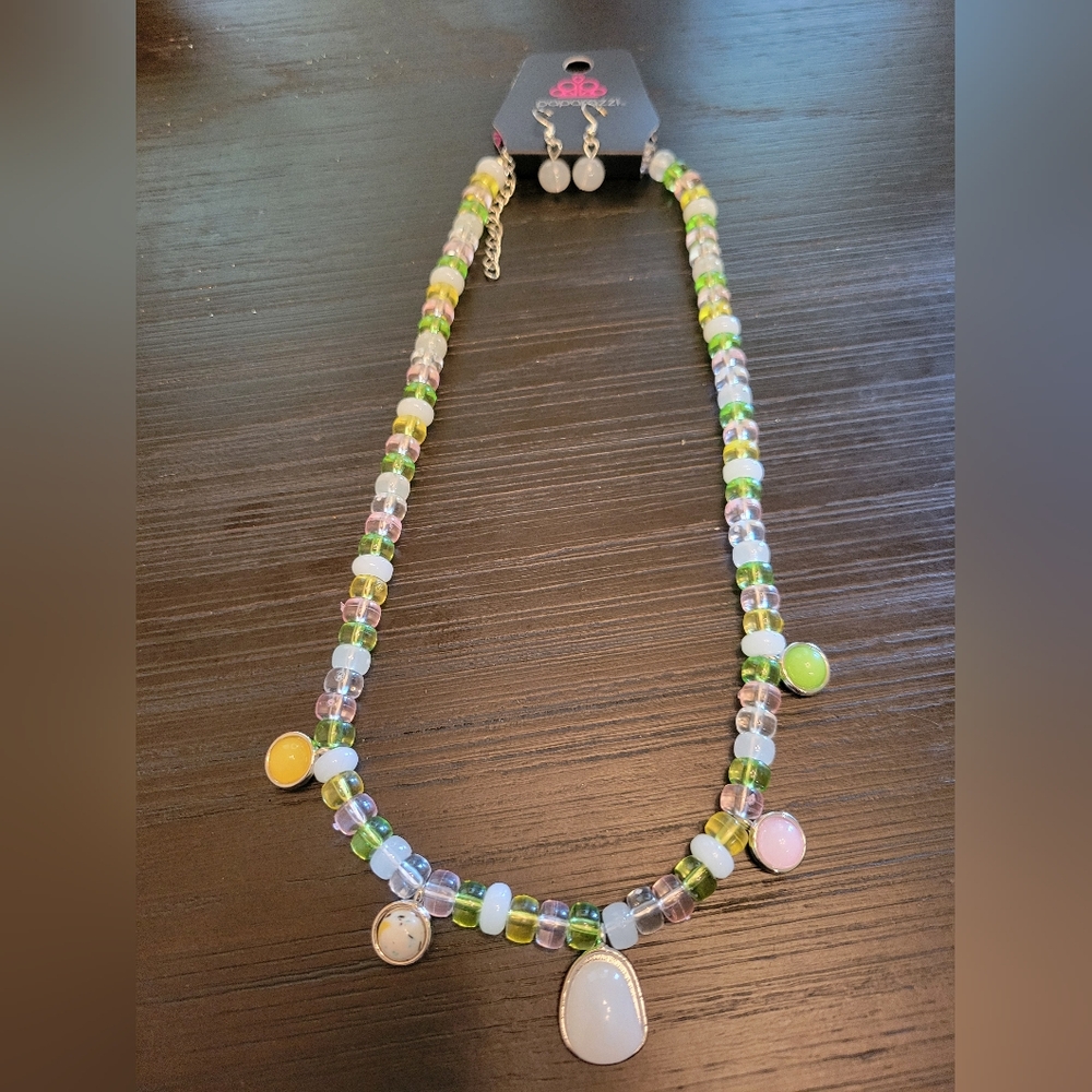 Colorful Beaded Necklace with Pendant